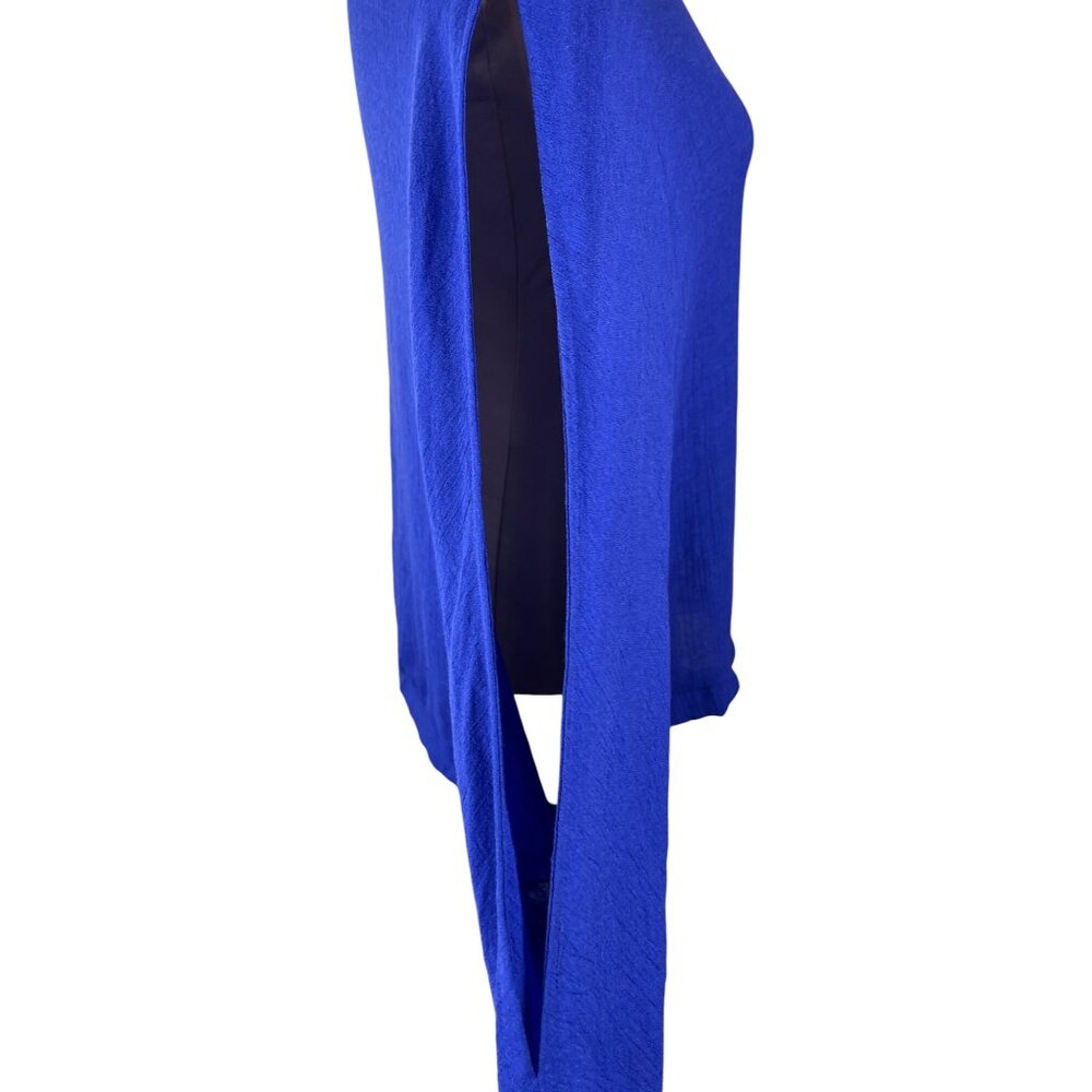 Soho Top Tunic Split Sleeve Cobalt Blue Size XL Extra Large Blouse - Picture 4 of 8